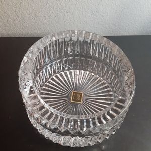 STUNNING Onieda Crystal Germany 5.5" Decanter Holder or Bowl.